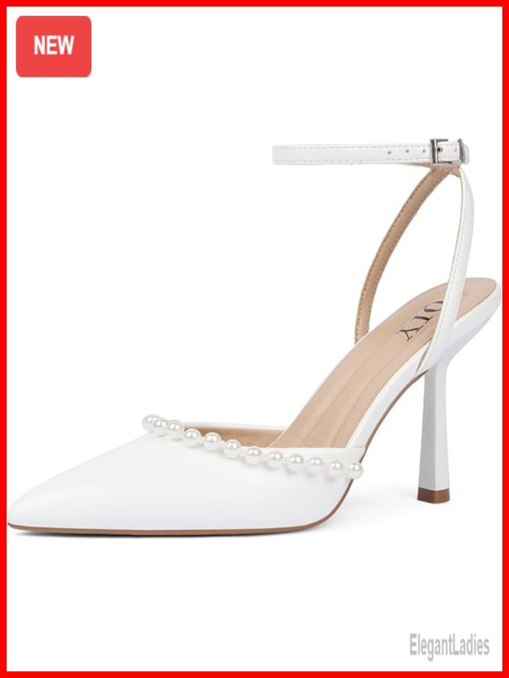 Closed Toe Ankle Strap Stiletto Heels Pumps Wedding Dress Shoes